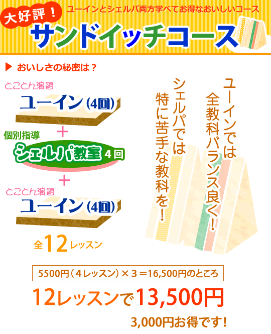 サンドイッチコース
